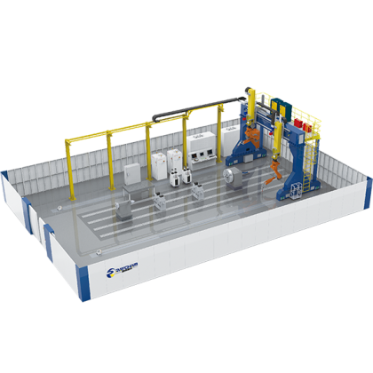 12kW地轨龙门双机器人焊接平台